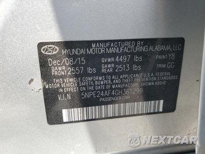 Zdjęcie 12 z 12 samochodu: 2016 HYUNDAI SONATA SE VIN:5NPE24AF4GH361299 - miniatura