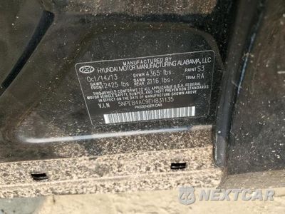 Zdjęcie 13 z 13 samochodu: 2014 HYUNDAI SONATA GLS VIN:5NPEB4AC9EH831135 - miniatura