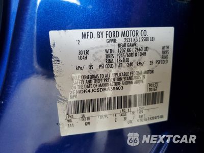Zdjęcie 12 z 14 samochodu: 2013 FORD EDGE SEL VIN:2FMDK4JC5DBA39503 - miniatura