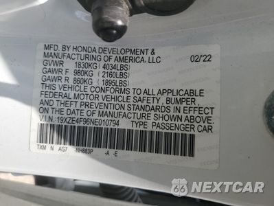 Zdjęcie 13 z 15 samochodu: 2022 HONDA INSIGHT TOURING VIN:19XZE4F96NE010794 - miniatura