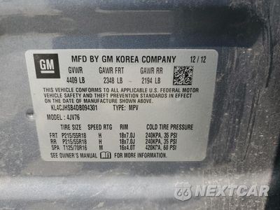 Zdjęcie 14 z 14 samochodu: 2013 BUICK ENCORE PREMIUM VIN:KL4CJHSB4DB094301 - miniatura
