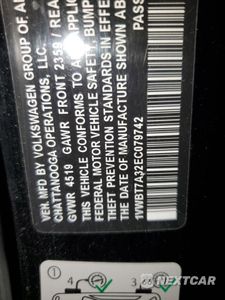 Zdjęcie 12 z 12 samochodu: 2014 VOLKSWAGEN PASSAT SE VIN:1VWBT7A32EC079742 - miniatura