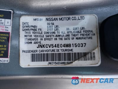Zdjęcie 12 z 13 samochodu: 2004 INFINITI G35 VIN:JNKCV54E04M815037 - miniatura