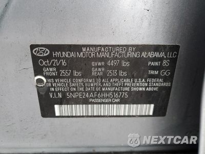 Zdjęcie 12 z 12 samochodu: 2017 HYUNDAI SONATA SE VIN:5NPE24AF6HH516775 - miniatura