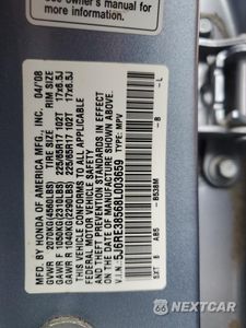 Zdjęcie 13 z 15 samochodu: 2008 HONDA CR-V EX VIN:5J6RE38568L003659 - miniatura