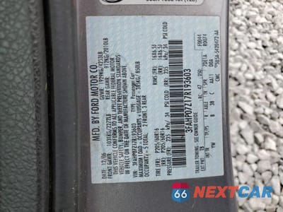 Zdjęcie 12 z 12 samochodu: 2007 FORD FUSION VIN:3FAHP07Z17R193603 - miniatura