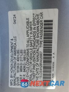 Zdjęcie 12 z 15 samochodu: 2024 ACURA INTEGRA VIN:19UDE4H28RA026807 - miniatura