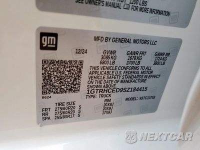 Zdjęcie 12 z 15 samochodu: 2025 GMC SIERRA C1500 ELEVATION VIN:1GTRHCED9SZ184415 - miniatura