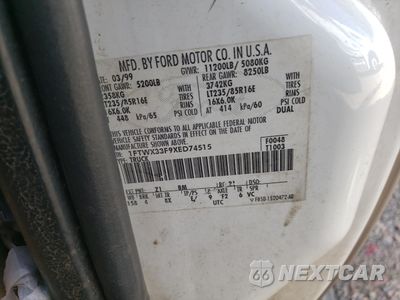 Zdjęcie 12 z 12 samochodu: 1999 FORD F350 SUPER DUTY VIN:1FTWX33F9XED74515 - miniatura