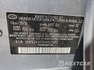 Zdjęcie 12 z 12 samochodu: 2017 HYUNDAI SONATA SE VIN:5NPE24AF0HH531482 - miniatura
