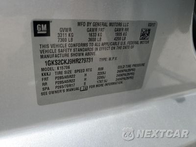 Zdjęcie 14 z 16 samochodu: 2017 GMC YUKON DENALI VIN:1GKS2CKJ9HR279731 - miniatura