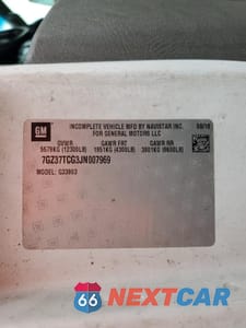 Zdjęcie 14 z 14 samochodu: 2018 GMC SAVANA CUTAWAY G3500 VIN:7GZ37TCG3JN007969 - miniatura