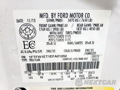Zdjęcie 12 z 12 samochodu: 2014 FORD F150 SUPERCREW VIN:1FTFW1ET1EFA01292 - miniatura