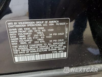 Zdjęcie 13 z 14 samochodu: 2024 VOLKSWAGEN ATLAS SE VIN:1V2HR2CA8RC528193 - miniatura