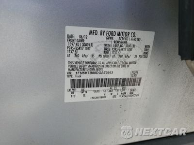 Zdjęcie 13 z 13 samochodu: 2013 FORD EXPLORER VIN:1FM5K7B88DGA73993 - miniatura