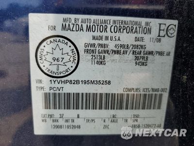 Zdjęcie 12 z 12 samochodu: 2009 MAZDA 6 S VIN:1YVHP82B195M35258 - miniatura
