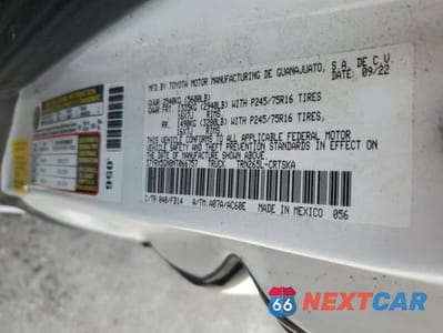 Zdjęcie 12 z 12 samochodu: 2022 TOYOTA TACOMA SR VIN:3TYRX5GN8NT066757 - miniatura