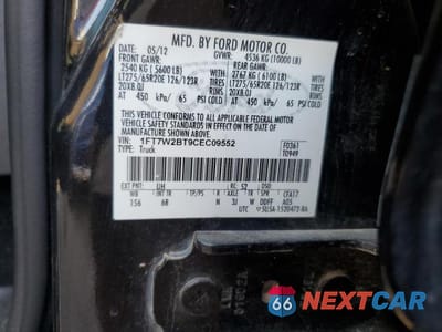 Zdjęcie 12 z 12 samochodu: 2012 FORD F250 VIN:1FT7W2BT9CEC09552 - miniatura