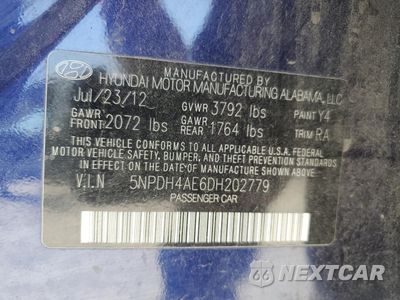 Zdjęcie 13 z 13 samochodu: 2013 HYUNDAI ELANTRA GLS VIN:5NPDH4AE6DH202779 - miniatura
