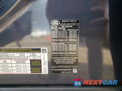 Zdjęcie 13 z 13 samochodu: 2025 LAND ROVER RANGE ROVER SE VIN:SALKP9F44SA273564 - miniatura