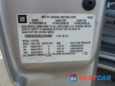 Zdjęcie 13 z 13 samochodu: 2005 GMC YUKON DENALI VIN:1GKEK63U85J254465 - miniatura