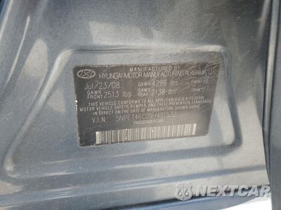 Zdjęcie 12 z 14 samochodu: 2009 HYUNDAI SONATA GLS VIN:5NPET46C09H491532 - miniatura