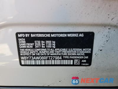 Zdjęcie 12 z 12 samochodu: 2024 BMW I4 EDRIVE 40 VIN:WBY73AW08RFT27984 - miniatura