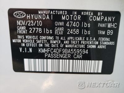 Zdjęcie 12 z 12 samochodu: 2011 HYUNDAI AZERA GLS VIN:KMHFC4DF9BA559594 - miniatura