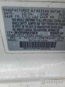 Zdjęcie 12 z 14 samochodu: 2017 NISSAN VERSA S VIN:3N1CN7AP5HL816576 - miniatura