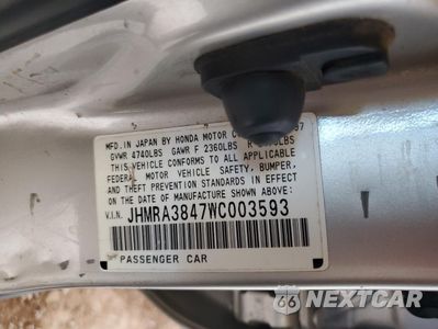 Zdjęcie 12 z 12 samochodu: 1998 HONDA ODYSSEY LX VIN:JHMRA3847WC003593 - miniatura