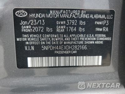 Zdjęcie 12 z 12 samochodu: 2013 HYUNDAI ELANTRA GLS VIN:5NPDH4AEXDH282166 - miniatura