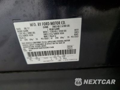 Zdjęcie 13 z 16 samochodu: 2017 FORD EXPLORER LIMITED VIN:1FM5K8F84HGD81149 - miniatura