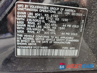 Zdjęcie 14 z 16 samochodu: 2023 VOLKSWAGEN ID.4 PRO S VIN:1V2WNPE81PC014869 - miniatura