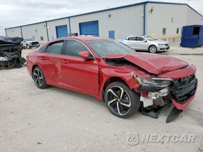 Czwarte zdjęcie samochodu z boku: 2018 HONDA ACCORD SPORT VIN:1HGCV1F32JA191083 - miniatura