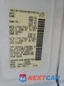 Zdjęcie 13 z 14 samochodu: 2017 NISSAN NV 2500 S VIN:1N6AF0LY3HN808780 - miniatura