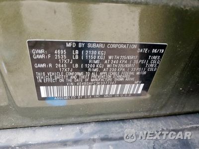 Zdjęcie 13 z 14 samochodu: 2019 SUBARU OUTBACK 2.5I PREMIUM VIN:4S4BSAFC3K3377347 - miniatura