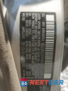 Zdjęcie 12 z 12 samochodu: 1998 MERCEDES-BENZ E 320 VIN:WDBJF65F8WA709750 - miniatura