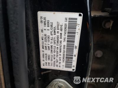 Zdjęcie 13 z 13 samochodu: 2007 HONDA ACCORD EX VIN:1HGCM56897A013069 - miniatura