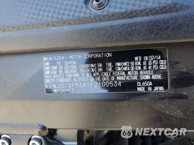 Zdjęcie 9 z 9 samochodu: 2015 SUZUKI DL650 A VIN:JS1VP56A1F2100534 - miniatura