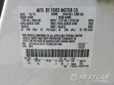 Zdjęcie 14 z 16 samochodu: 2013 FORD EDGE LIMITED VIN:2FMDK3KC1DBE25148 - miniatura