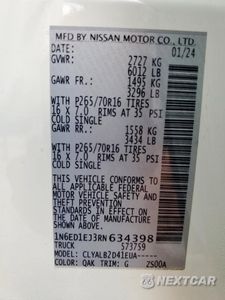 Zdjęcie 12 z 12 samochodu: 2024 NISSAN FRONTIER S VIN:1N6ED1EJ3RN634398 - miniatura