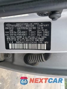 Zdjęcie 13 z 15 samochodu: 2012 HYUNDAI VERACRUZ GLS VIN:KM8NU4CC0CU204345 - miniatura