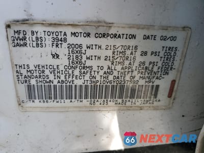 Zdjęcie 14 z 16 samochodu: 2000 TOYOTA RAV4 VIN:JT3HP10V6Y0237592 - miniatura