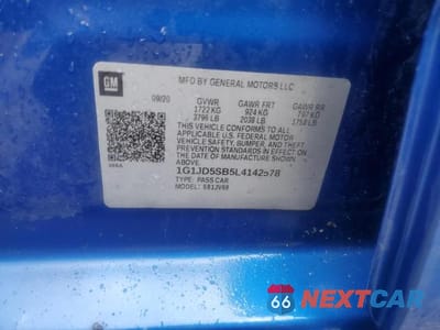 Zdjęcie 12 z 12 samochodu: 2020 CHEVROLET SONIC LT VIN:1G1JD5SB5L4142578 - miniatura