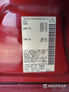 Zdjęcie 12 z 14 samochodu: 2016 NISSAN ALTIMA 2.5 VIN:1N4AL3AP1GN341371 - miniatura