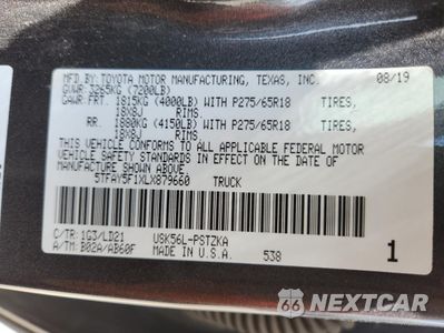 Zdjęcie 12 z 15 samochodu: 2020 TOYOTA TUNDRA CREWMAX 1794 VIN:5TFAY5F1XLX879660 - miniatura