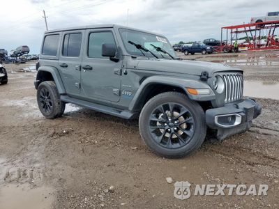 Czwarte zdjęcie samochodu z boku: 2021 JEEP WRANGLER UNLIMITED SAHARA 4XE VIN:1C4JJXP67MW688912 - miniatura