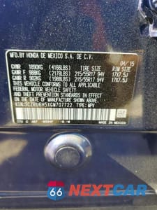 Zdjęcie 13 z 13 samochodu: 2016 HONDA HR-V EX VIN:3CZRU6H5XGM707722 - miniatura