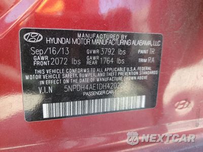 Zdjęcie 12 z 12 samochodu: 2013 HYUNDAI ELANTRA GLS VIN:5NPDH4AE1DH420208 - miniatura
