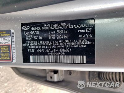 Zdjęcie 13 z 13 samochodu: 2021 HYUNDAI ELANTRA SE VIN:5NPLL4AG4MH016024 - miniatura